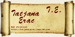 Tatjana Erac vizit kartica